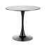 Table moderne de 31,5 po de diamètre, noire, pour la salle à manger et la cuisine, assemblage rapide, table ronde noire, conception, construction robuste et nettoyage facile