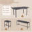 Dining Table Set 5 Piece Kitchen Table Set With Extendable Table 2 Benches & 2 Stools Space-saving Design Modern Dinette Set For Kitchen Dining Room Restaurant Accommodate 4-6 People-1985824564-1985824565
