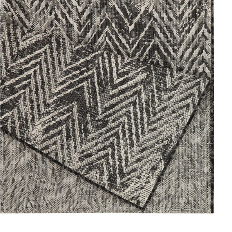 Tapis intérieur / extérieur anthracite Sunshine, Rectangle 5 pi 3 po x 7 pi 3 po