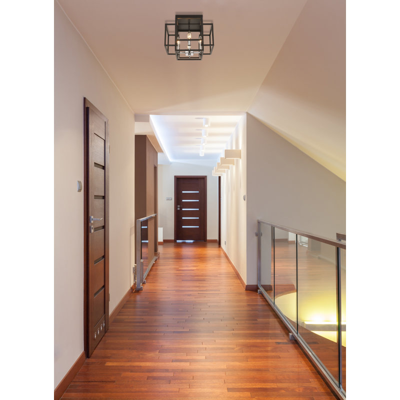 Orona Flush Mount, Black/Chrome