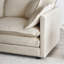 Canapé moderne en chenille beige 2 - Base en bois massif et rembourrage confortable pour le salon 2 avec 4 coussins, structure, tissu de revêtement respirant, siège
