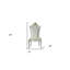  Ensemble de deux chaises d'appoint en simili cuir beige et blanc
