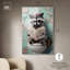 Art floral pour salle de bain Petite Floral Raccoon Glam-1444085974