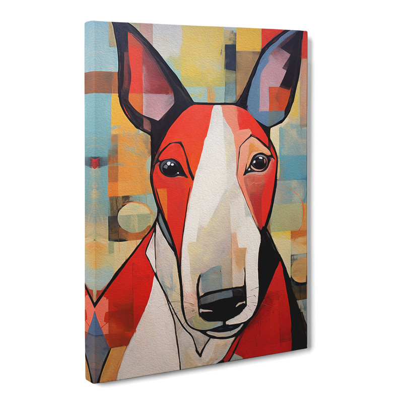 English Bull Terrier Orphism No.2 - Wrapped Canvas, 76cm H x 50cm W x 3cm D