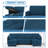 108" Sectional Sleeper Sofa Bed With Storage Chaises And Adjustable Backrest, U-Shape Reversible Couch With Pull-Out Bed, Convertible Sofa With USB Charging Port For Living Room, House-472964656