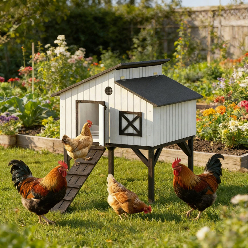 Maison pour animaux de compagnie, poulailler, poulailler surélevé, poulailler