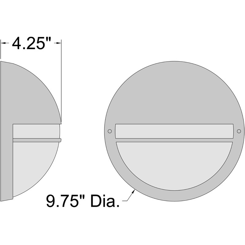 Clifton 1 - Bulb Outdoor Bulkhead Light, Black