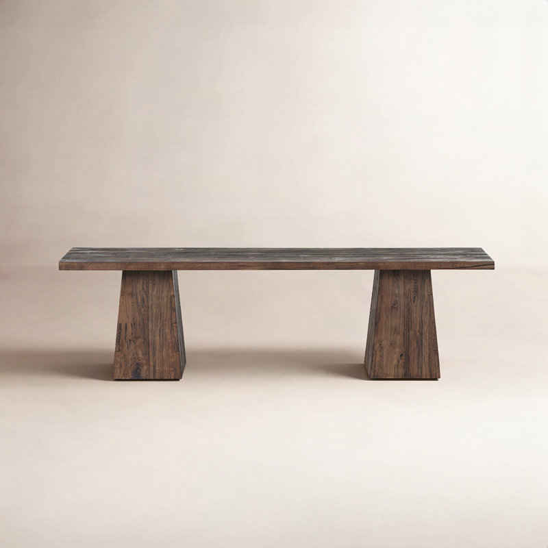 Angeni Kissena 94'' Console Table, Smoked Alder