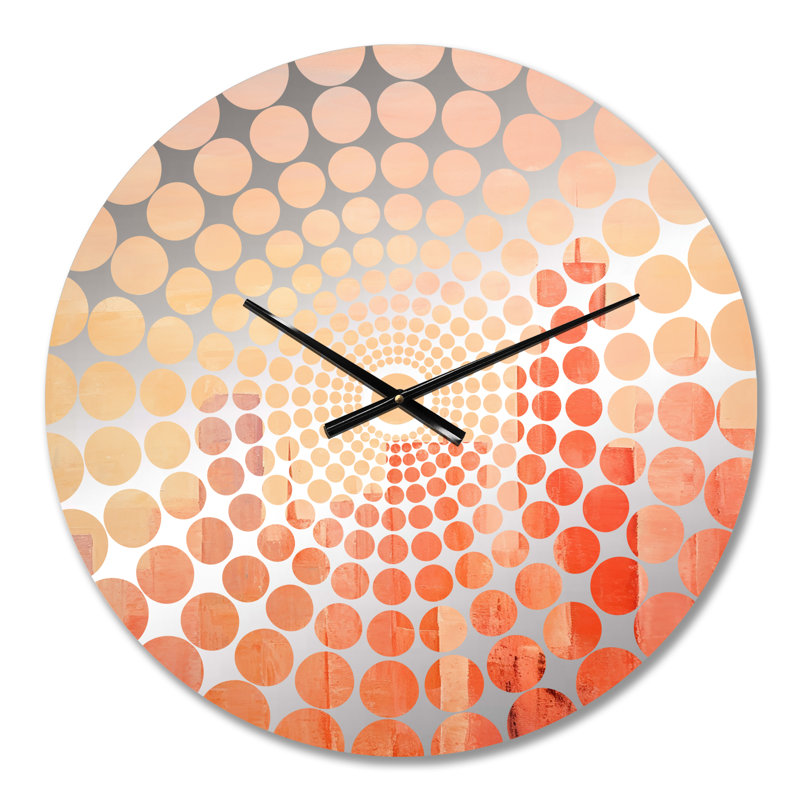 Horloge murale gratte-ciel Salmon Spires Cityscape II, Médium