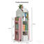 Bibliothèque rotative à 4 niveaux, bibliothèque à 360 °, bibliothèque sur pied, bibliothèque pour enfants pour chambre à coucher, salon, salle d'étude (couleur ROSE)