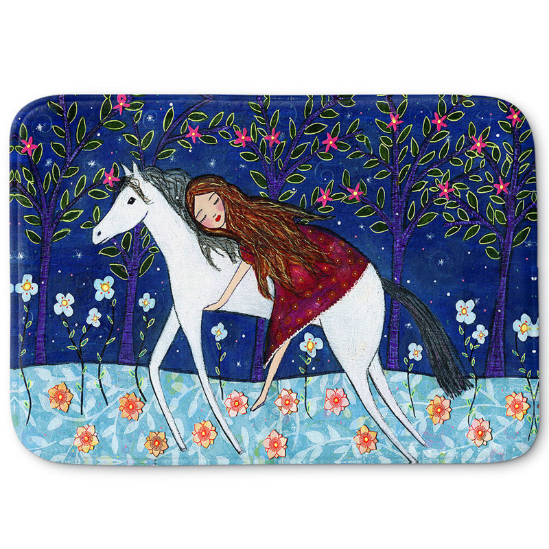 Tapis pour salle de bain à mousse à mémoire de type cheval, l 24 po x L 17 po x H 1 po