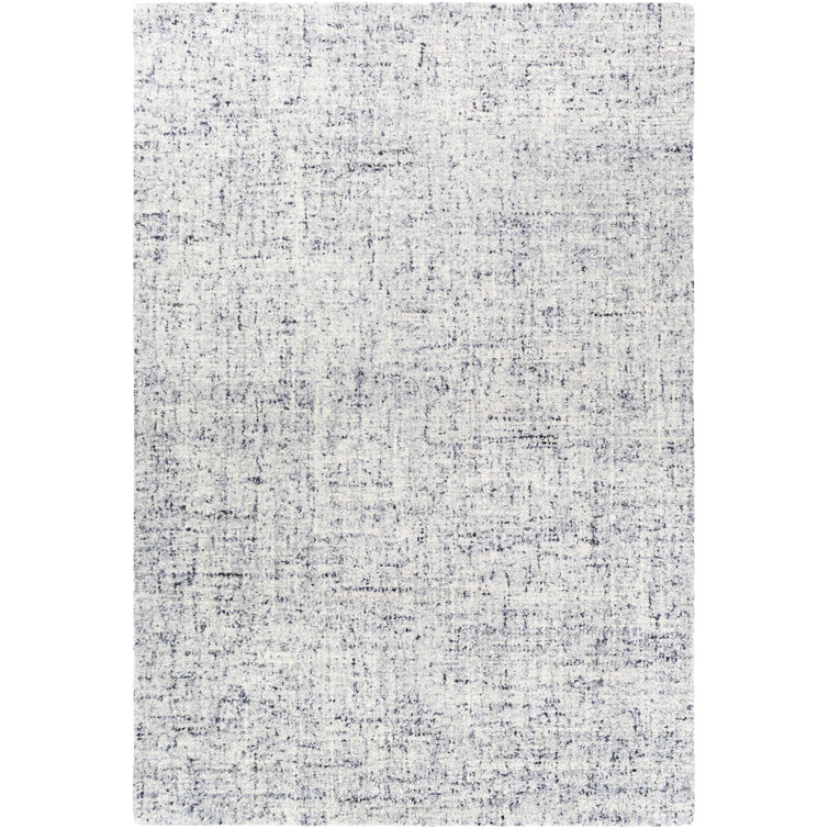 Plimoth Solid Color Handmade Tufted Wool Medium Gray Area Rug