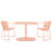 Outdoor Iron Garden - Bistro Style In Coral Color Construction For Patio &-331097054