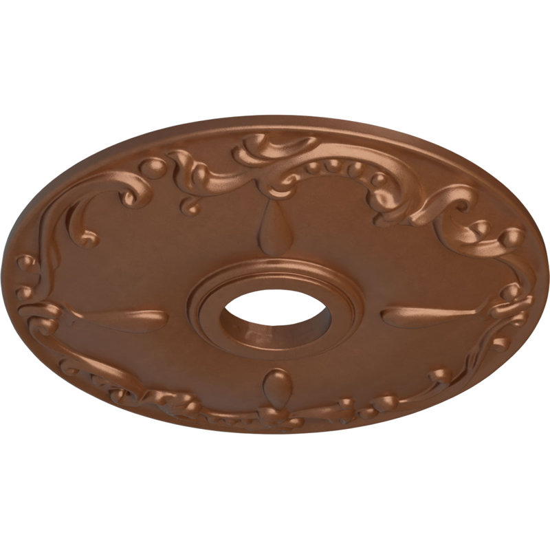 Kent Ceiling Medallion, Polished Copper