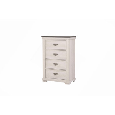 Meuble rustique en bois massif de 1 chambre à coucher à 4 tiroirs de style campagnard
