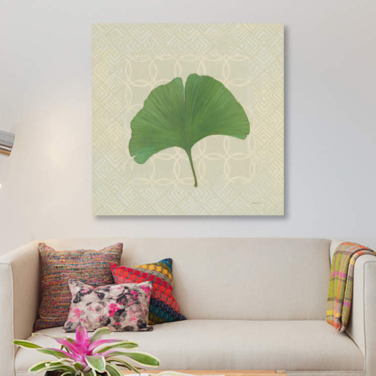 « forest leaves iv », impression sur toile, H 12 po x l 12 po x P 0,75 po, Pas de tapis, Toile tendue