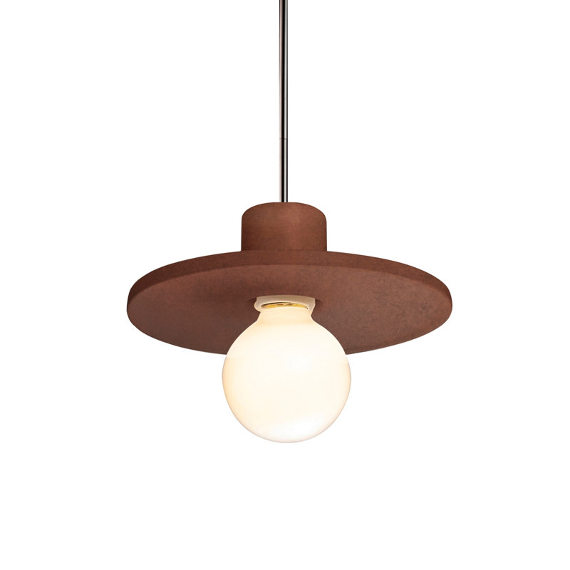 Luminaire suspendu 1 lumière Juliea, Cuivre antique, Nickel brossé