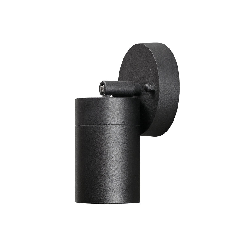 Modena Outdoor Armed Sconce, Aluminium in black, 10.5cm H x 9cm W x 8cm D
