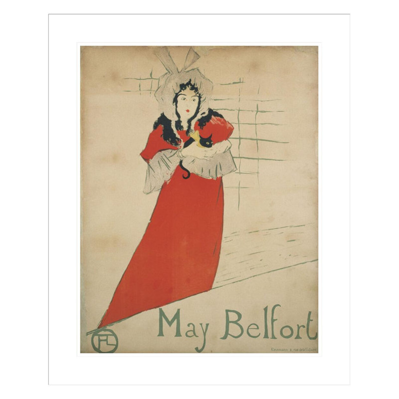 «May Belfort» par Henri de Toulouse-Lautrec, impression giclée encadrée, H 28,44 po x l 23,5 po