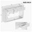 Table console ovale TREXM en bois d'hévéa cannelé, 53 po L x 14 po P x 30 po H, avec 2 tiroirs