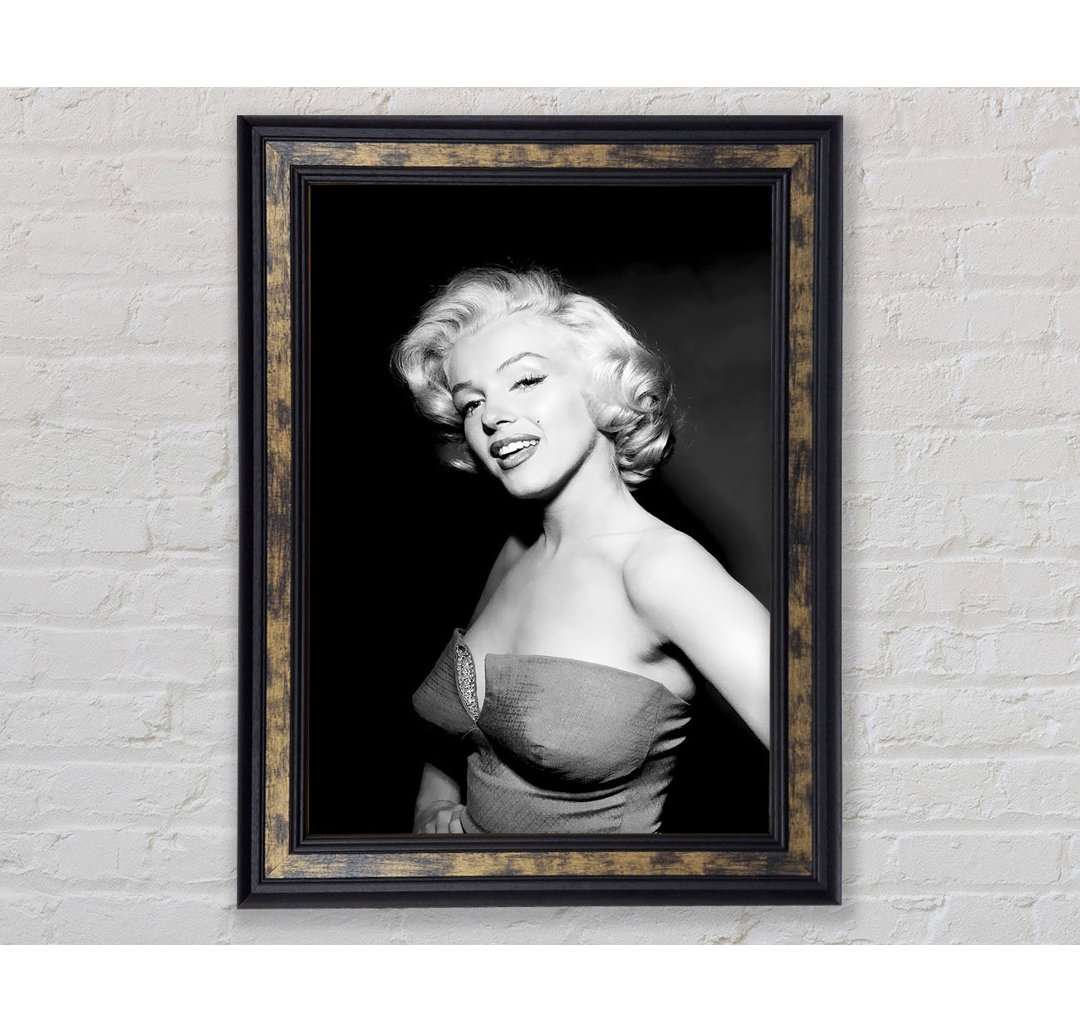 Marilyn Monroe Lächeln - Bilderrahmen Kunstdrucke