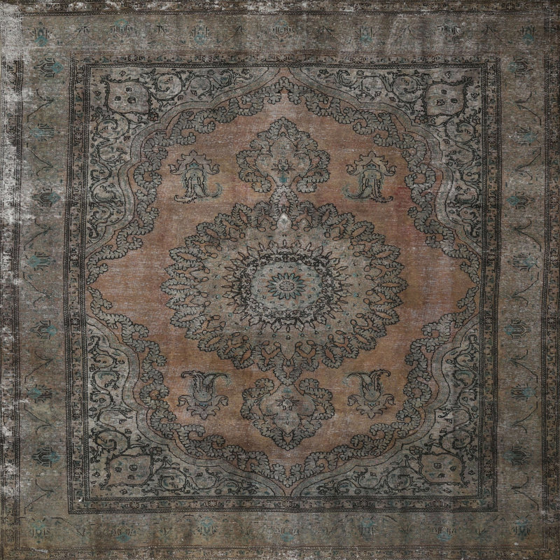 Tapis oriental tissé à la machine Catella, Carré 7 pi
