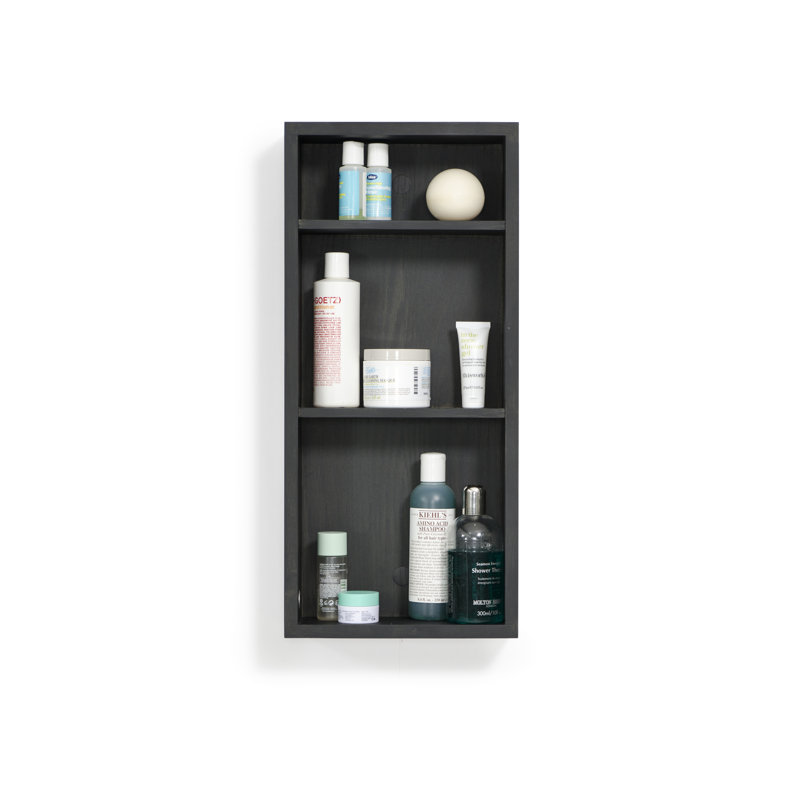 Mendocino Wall Bathroom Shelves, Black