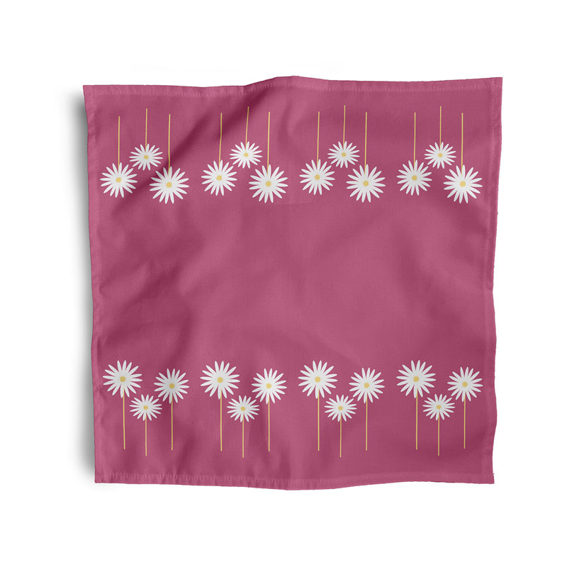 Serviette Daisy May, L 18 po x L 18 po, Rouge