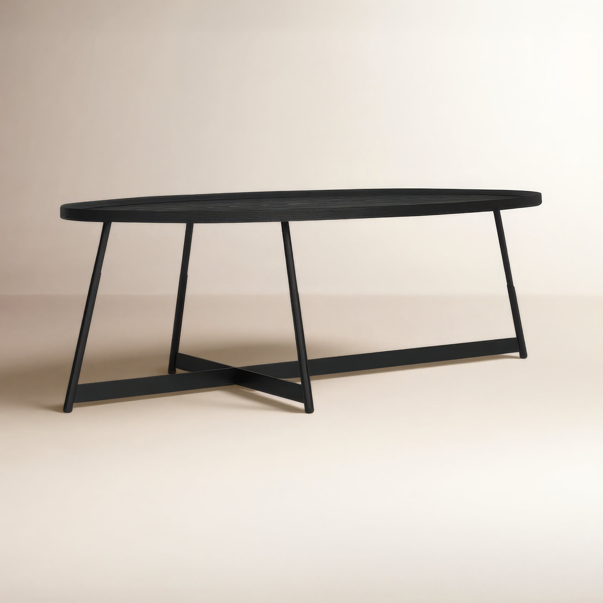Xavier Single Coffee Table, Black Ash