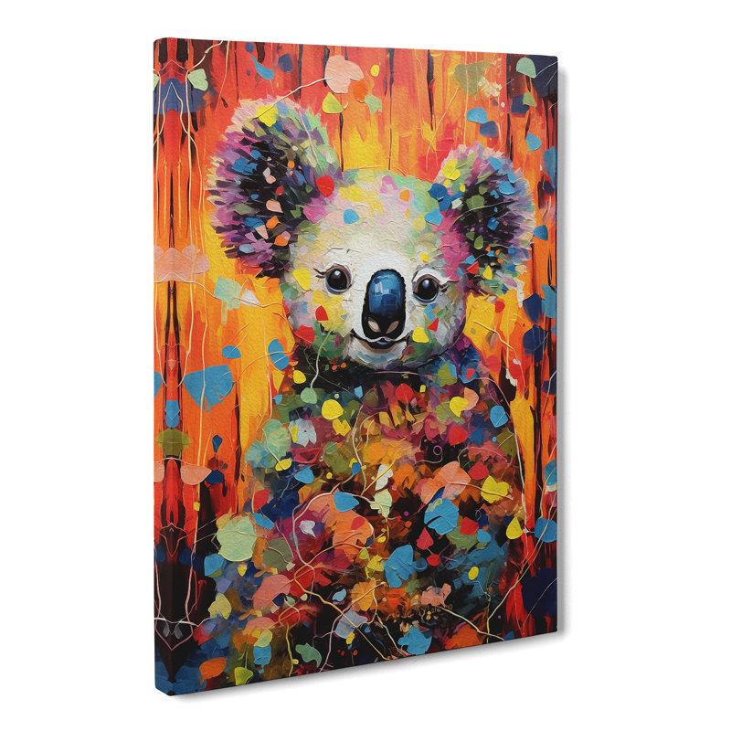 Koala Bear Abstract - No Frame Print, 50cm H x 35cm W x 3cm D