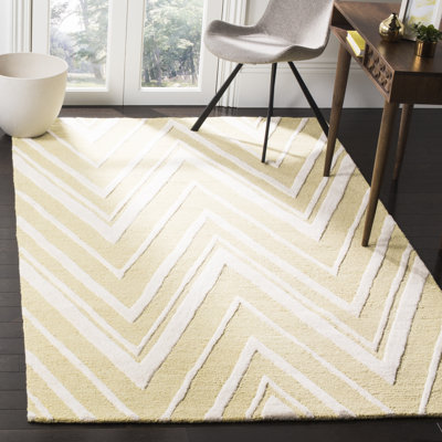 Stephen Chevron Wool Hand Woven Area Rug