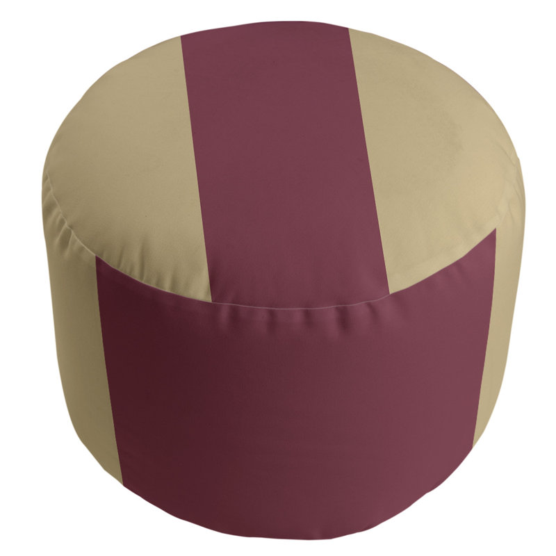 Upholstered Ottoman, Gold/Garnet/Gold
