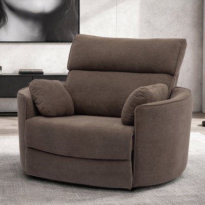 52.4" Wide Chenille Upholstered Power Adjustable Reclining Sofa