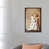 Toile encadrée de bois rustique foncé