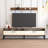 Modern TV Unit with Wall Shelf, Walnut & Cream, 70.9 x 18.5 x 13.8 inches | 100% Melamine Coated Particle Board, Metal Legs 6.7 inches | Numerous Shelves for Storage & Display | Stylish & Functional Design for Living Room-1276647125