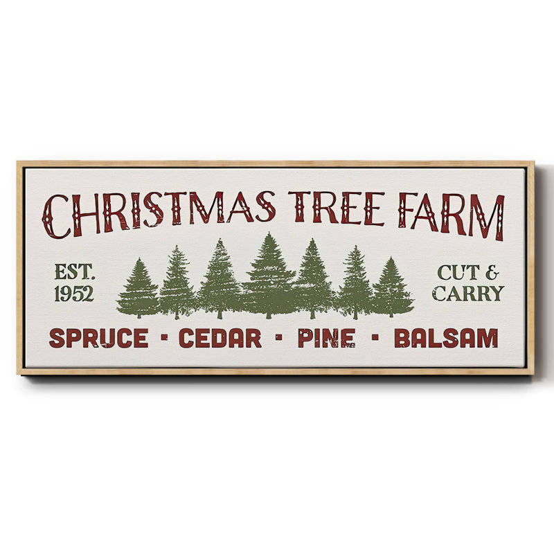 Christmas Tree Farm-, toile encadrée, H 20 po x l 50 po