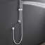 La barre d'appui coulissante en acier inoxydable SHOWERS comprend une pomme de douche à main et un boyau d'arrosage de 59 pouces