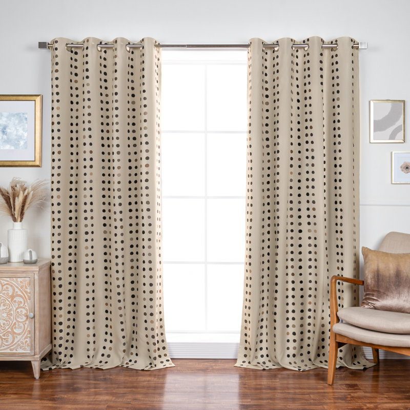 Paire de rideaux obscurcissant Brayshaun, Beige