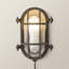 Matte Black 20cm H Water Glass Outdoor Sconce-58688680