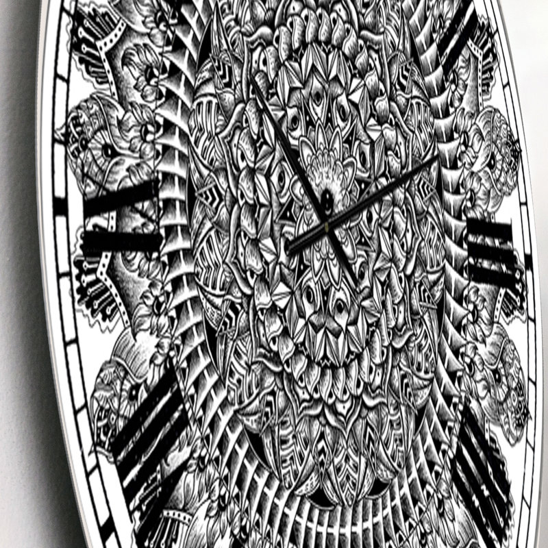 Mandala - grande horloge murale traditionnelle, Petit