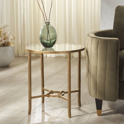 Myrtise Forged Metal Round Accent Table