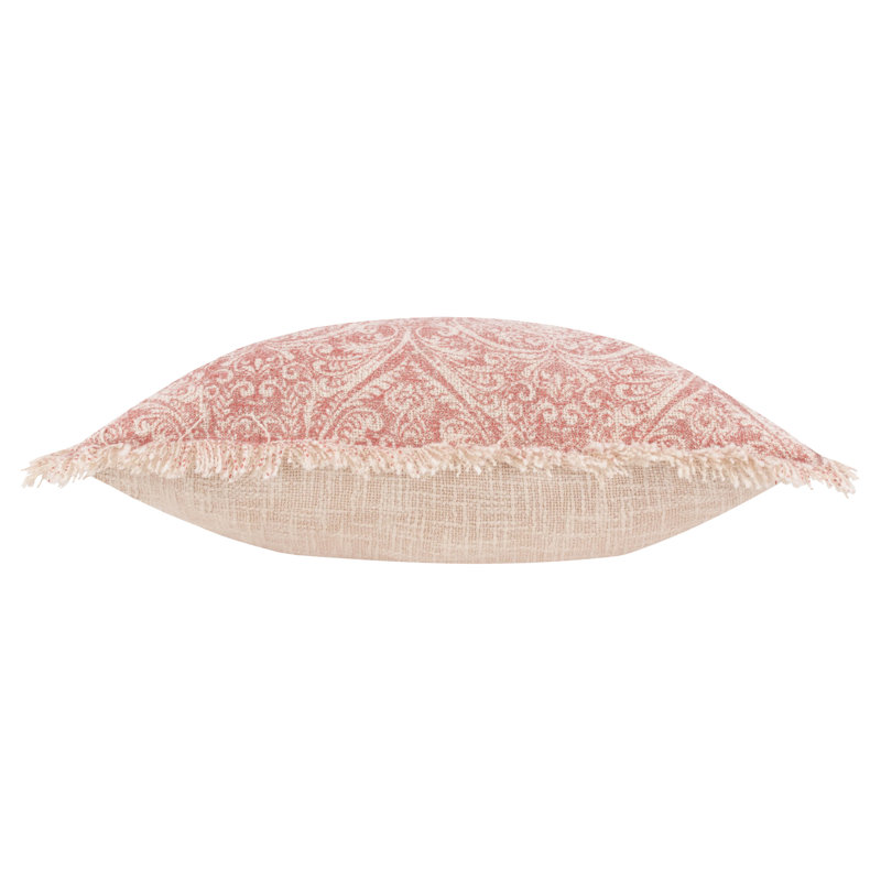 Durelle Damask Square Throw Cushion, Pink