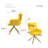 Etian Desk Chair No Wheels 180°Swivel,Makeup Vanity Chair with Gold Legs For Home Office-1283898397