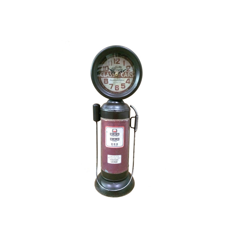 Traditional Analog Metal Tabletop Clock in