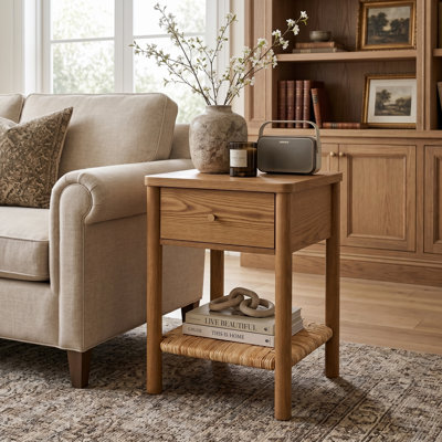 Table de bout en bois massif Jutehaven Ainsley