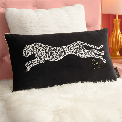 Juicy Couture Velvet Cheetah Plush Decorative Pillows