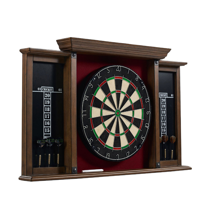 Sherwood Premium Cork Dartboard and Cabinet Set with Darts