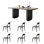 Vintage high-end rectangular dining table set