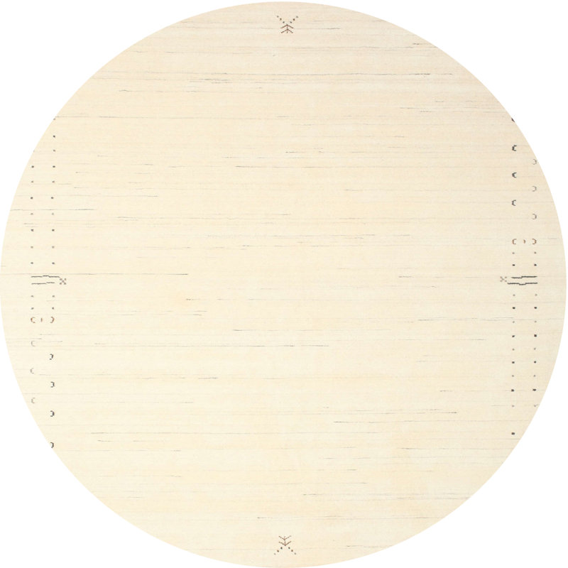 Surface beige contemporaine tapis, Rond 6 pi