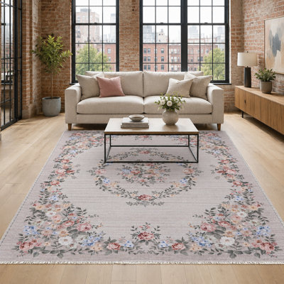 Vintage Look Flatweave Area Rug
